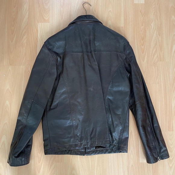 Mens Vintage Guess Leather Jacket • L - Picture 3 of 3